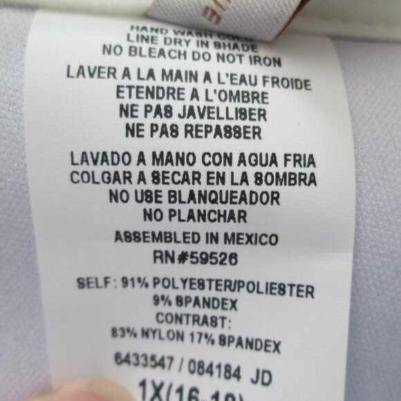 BECCA ETC Plus Size Tankini Water Color Print NWT Sz 1X - Picture 8 of 11